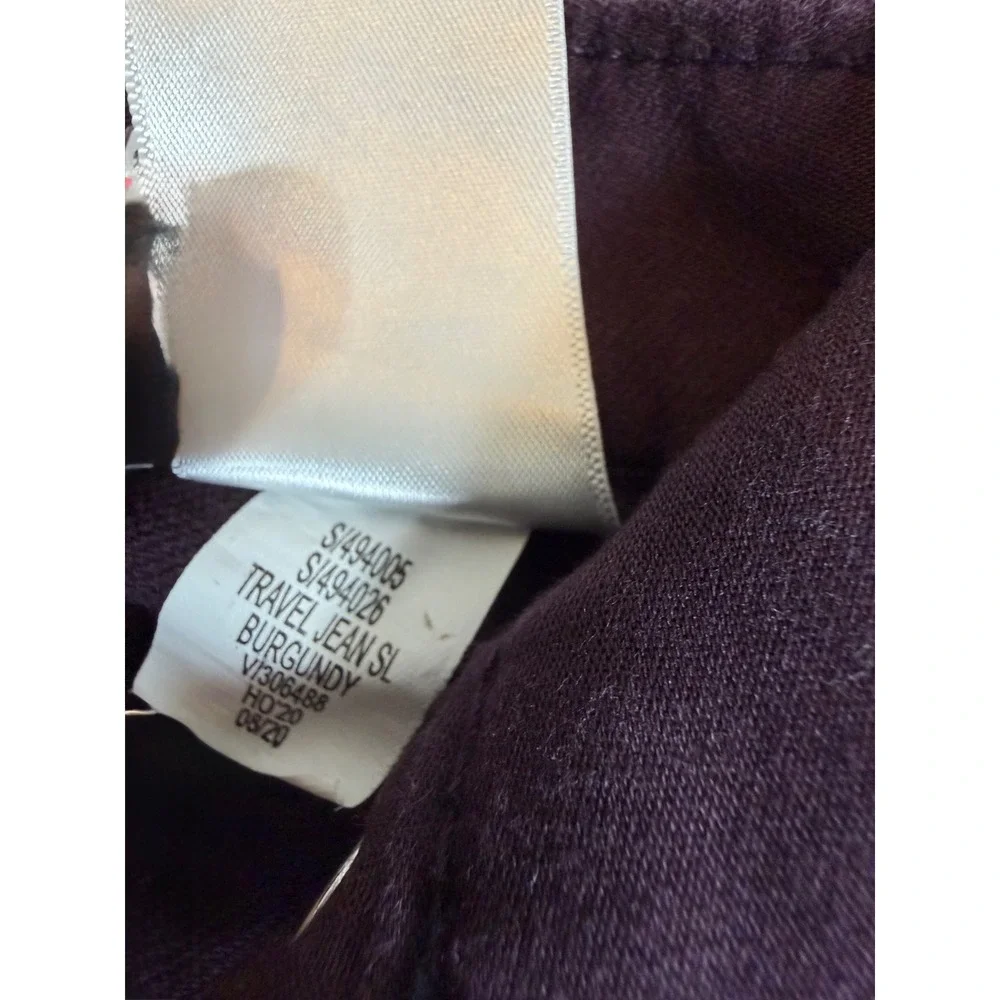 Banana Republic Travel Jeans Mens 35x30 Burgundy Excellent Slim Fit Pants